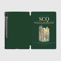 Thumbnail for Santiago de Compostela Airport (SCQ) design on dark green samsung tablet tablet case