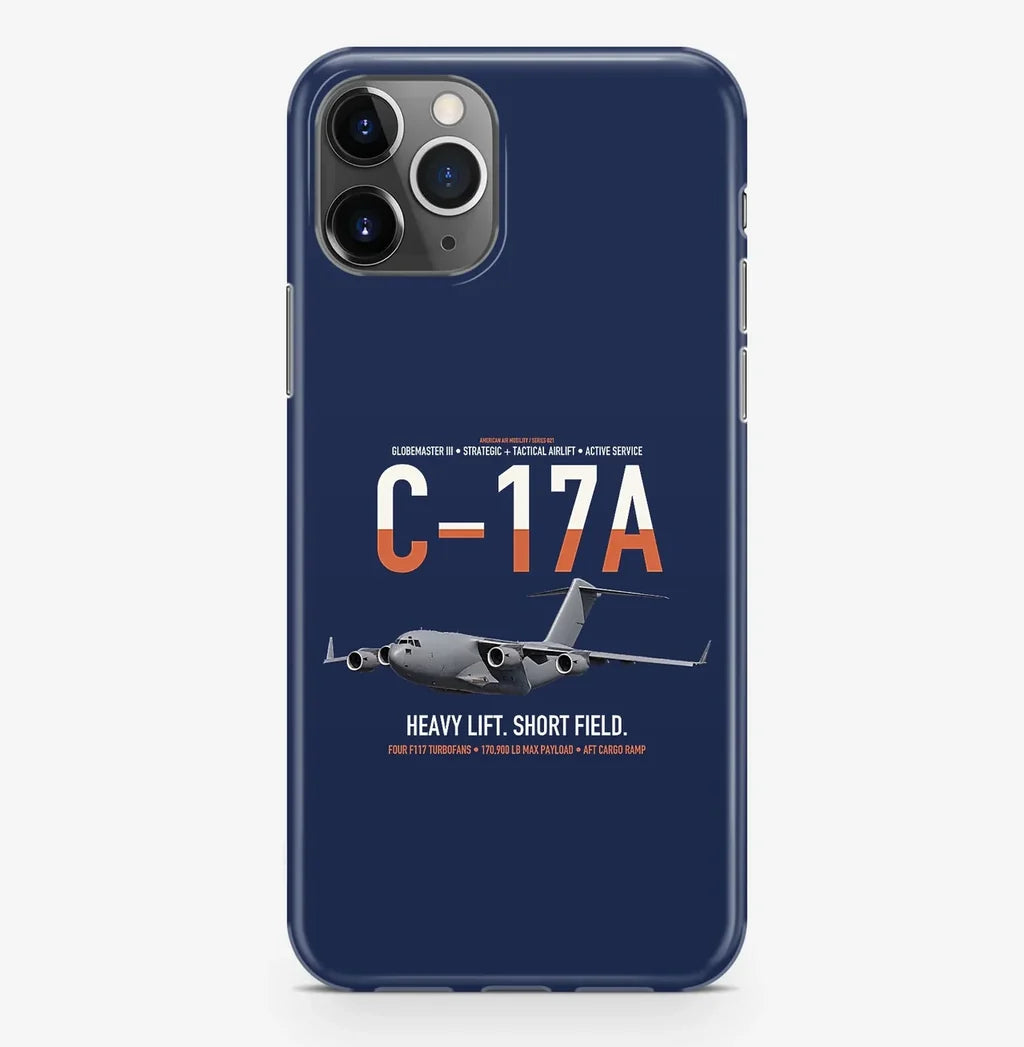 C-17A Globemaster III design on navy blue magsafe iphone case, for iPhone Pro Max