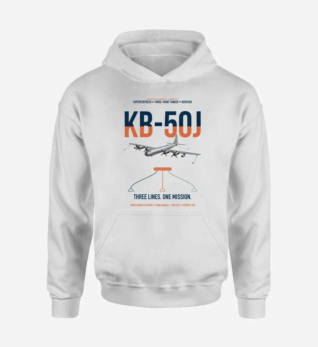 KB-50J Superfortress design on white double-side hoodie, single-side print