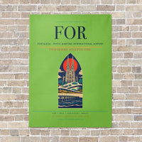 Thumbnail for Fortaleza - Pinto Martins International Airport FOR - Canvas No Frame - Light Green