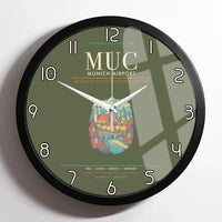 Thumbnail for Munich Airport MUC Wall-Clock Framed - Green Army