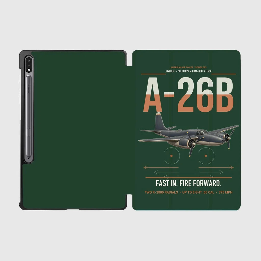 A-26B Invader design on dark green samsung tablet tablet case