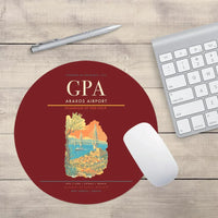 Thumbnail for Araxos Airport (GPA) design on dark red round mouse pad