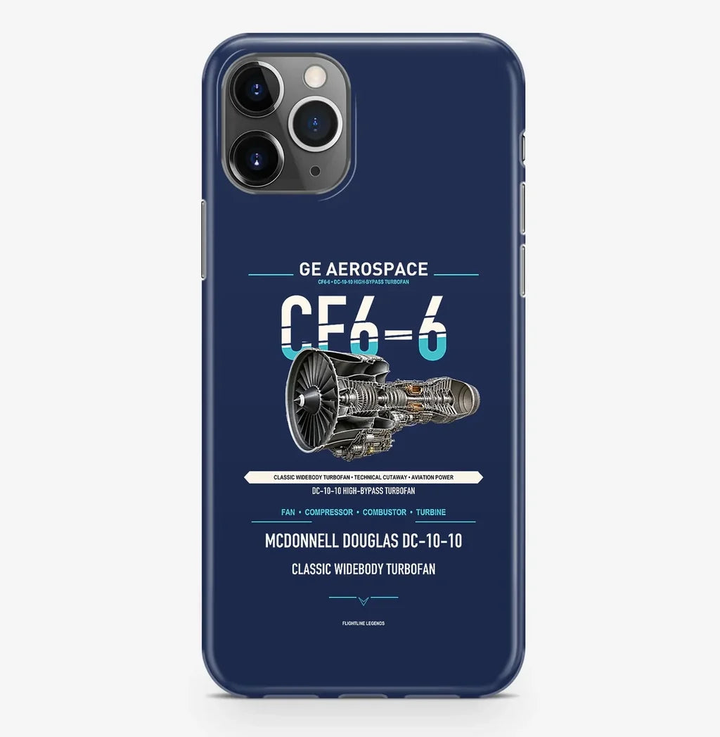 CF6-6 Case ProMax design on navy blue iphone case promax