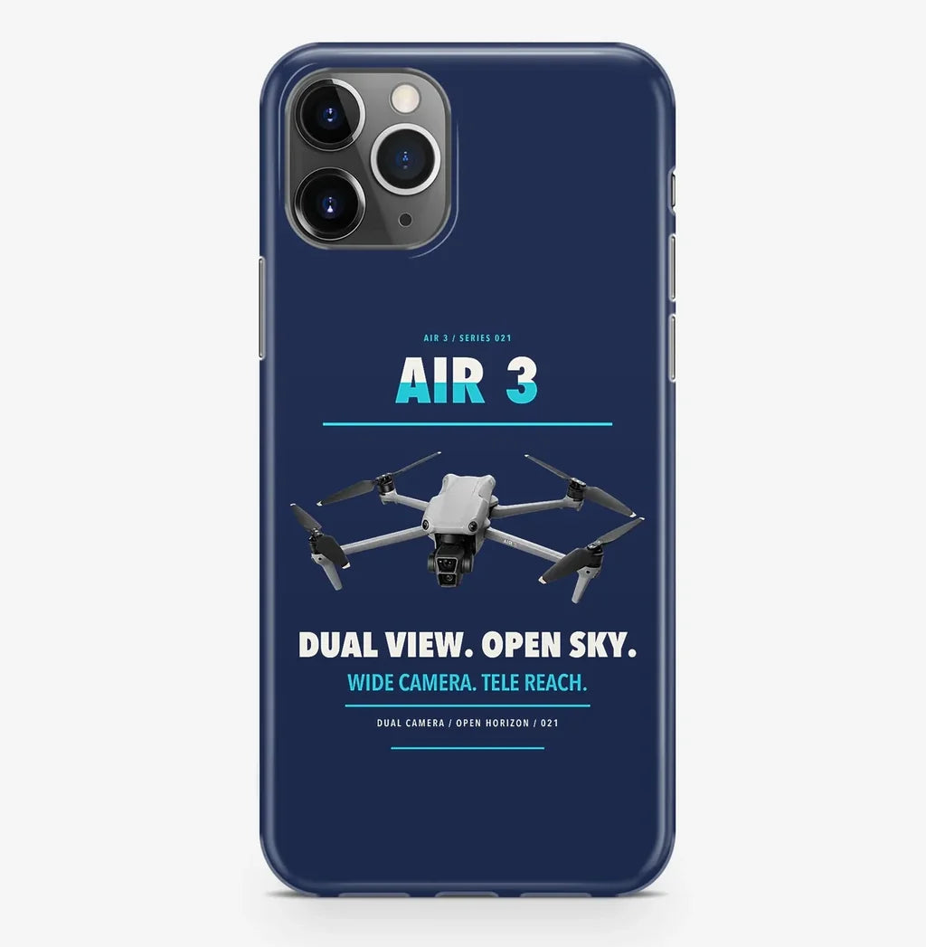DJI Air 3 Case ProMax design on navy blue iphone case promax