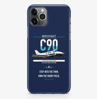 Thumbnail for Beechcraft King Air C90 design on navy blue magsafe iphone case, for iPhone Pro Max