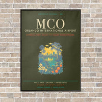 Thumbnail for Orlando International Airport MCO - Canvas Framed - Green Army