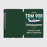 Thumbnail for Daher TBM 900 design on dark green samsung tablet tablet case