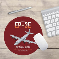 Thumbnail for EP-3E ARIES II design on dark red round mouse pad