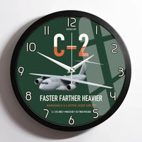 Thumbnail for Kawasaki C-2 design on dark green framed wall clock