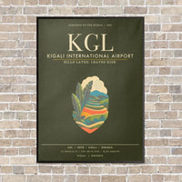 Thumbnail for Kigali International Airport KGL - Canvas Framed - Green Army
