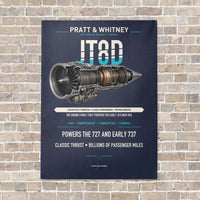 Thumbnail for JT8D vertical canvas print - no frame - navy blue background