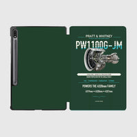 Thumbnail for PW1100G-JM design on dark green samsung tablet tablet case