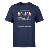 Thumbnail for KC-46A PEGASUS design on navy blue double-side t-shirt, single-side print