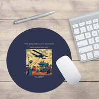 Thumbnail for VINTAGE G4389 - The Threshing Day Flyover - Designed Mouse Pads design on navyblue round