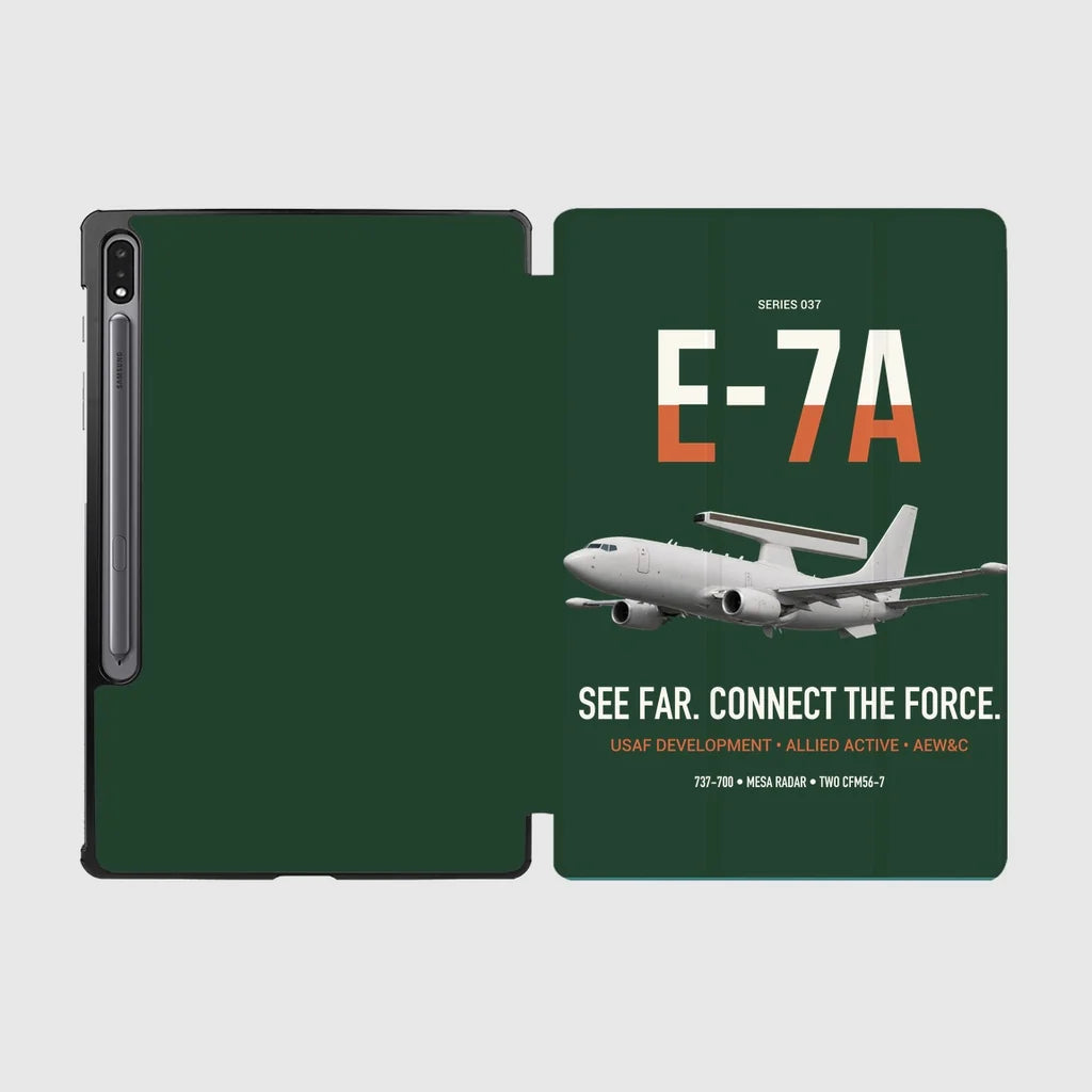 E-7A Wedgetail design on dark green samsung tablet tablet case
