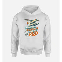 Thumbnail for SIGNAL 570 - Untie The Dock Find The Sky design on white hoodie single side