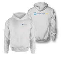 Thumbnail for CommuteAir logo on white double side hoodie