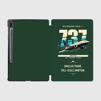 Thumbnail for Boeing 737 MAX 7 design on dark green samsung tablet tablet case
