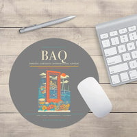 Thumbnail for Ernesto Cortissoz International Airport BAQ Mouse-Pad Round - Gray