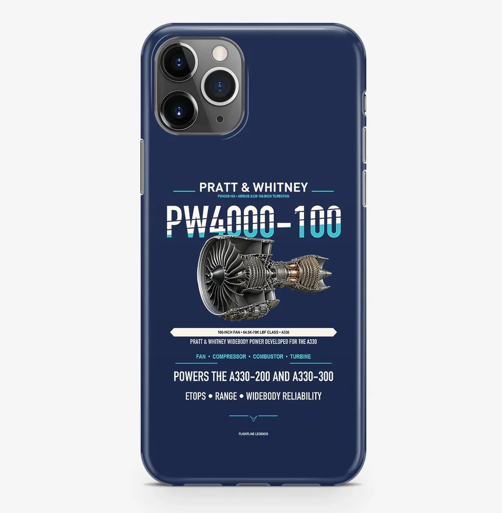 PW4000-100 Case ProMax design on navy blue iphone case promax