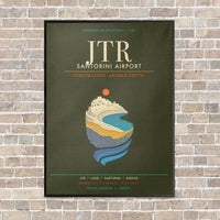 Thumbnail for Santorini Airport JTR - Canvas Framed - Green Army