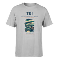 Thumbnail for Tri-Cities Airport (TRI) T-Shirt single-side front print in Light Gray | tri-cities-airport-tri-double-side-t-shirt