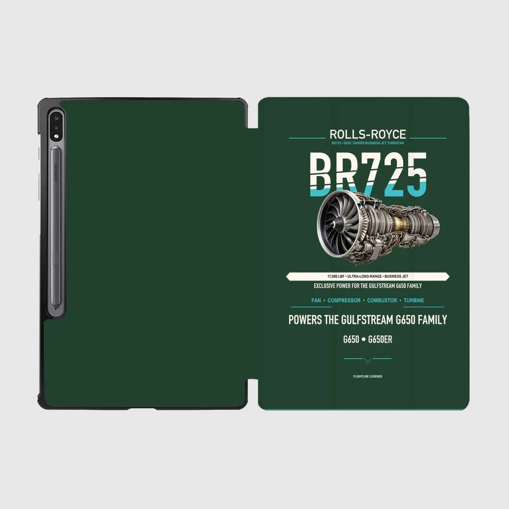 BR725 design on dark green samsung tablet tablet case