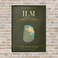 Thumbnail for Wilmington International Airport ILM - Canvas Framed - Green Army