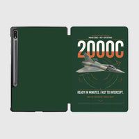Thumbnail for Dassault Mirage 2000C RDI design on dark green samsung tablet tablet case