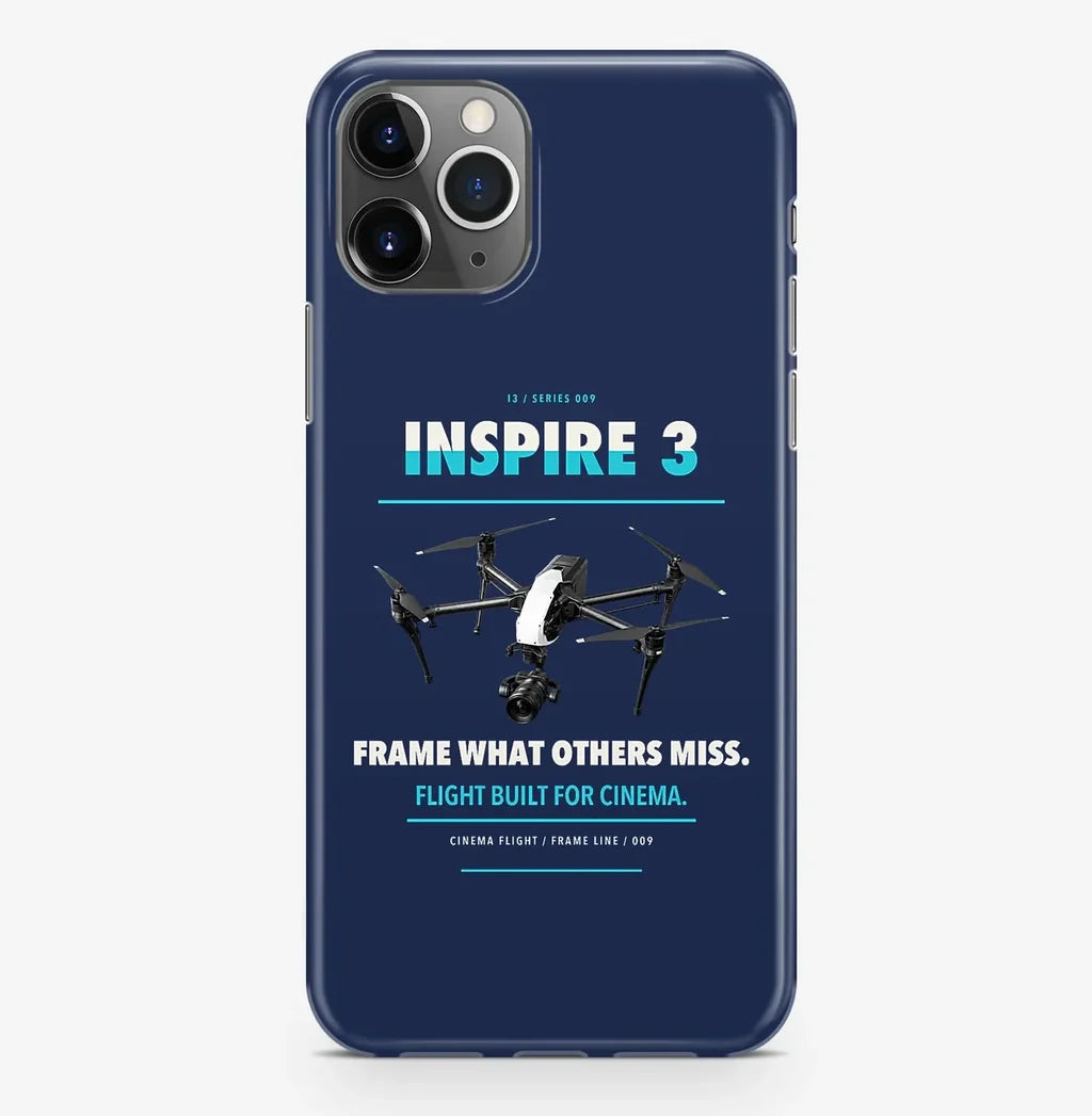 DJI Inspire 3 Case ProMax design on navy blue iphone case promax