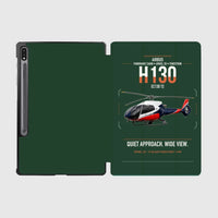 Thumbnail for Airbus H130 design on dark green samsung tablet tablet case