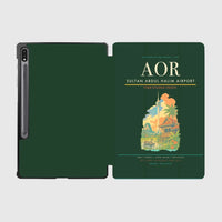 Thumbnail for Sultan Abdul Halim Airport (AOR) design on dark green samsung tablet tablet case