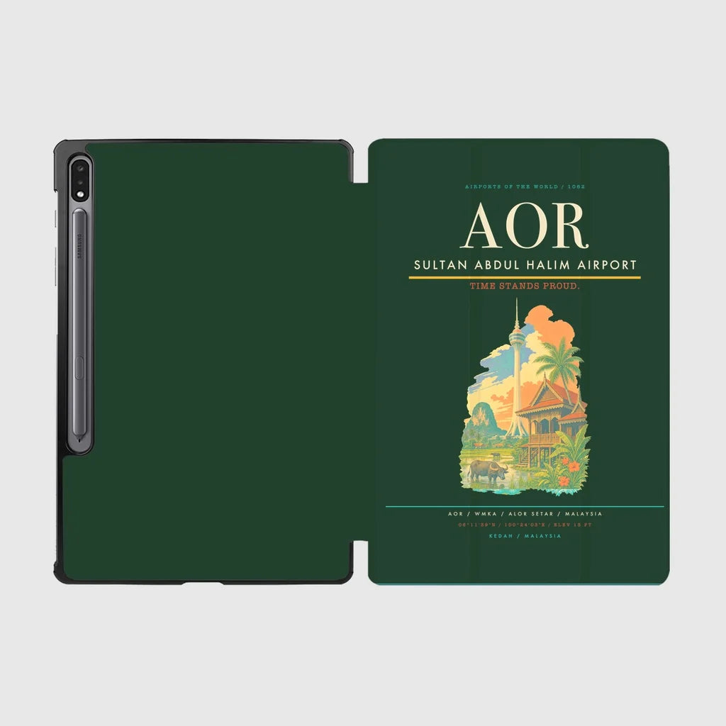 Sultan Abdul Halim Airport (AOR) design on dark green samsung tablet tablet case