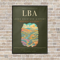 Thumbnail for Leeds Bradford Airport LBA - Canvas Framed - Green Army