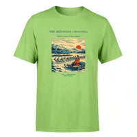 Thumbnail for VINTAGE G4350 - The Reindeer Crossing - Premium T-Shirt design on lightgreen premium t shirt