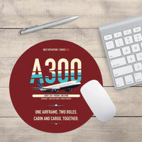 Thumbnail for Airbus A300C4-203 design on dark red round mouse pad