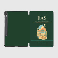 Thumbnail for San Sebastián Airport (EAS) design on dark green samsung tablet tablet case