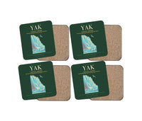 Thumbnail for Yakutat Airport (YAK) design on dark green 4 pieces set coaster