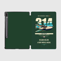 Thumbnail for Boeing 314 Clipper design on dark green samsung tablet tablet case