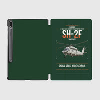 Thumbnail for Kaman SH-2F Seasprite design on dark green samsung tablet tablet case