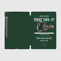 Thumbnail for TRENT XWB-97 design on dark green samsung tablet tablet case