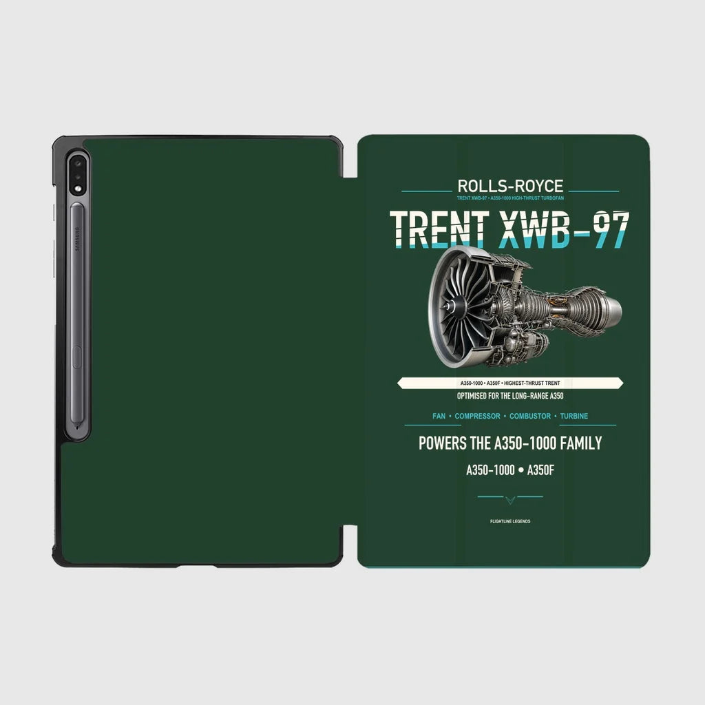 TRENT XWB-97 design on dark green samsung tablet tablet case