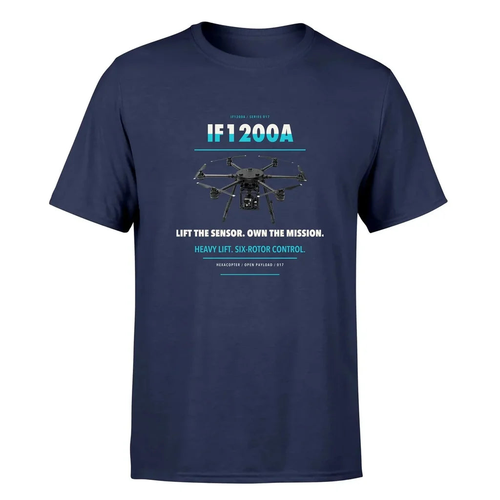 Inspired Flight IF1200A design on navy blue single side