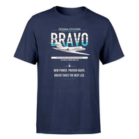 Thumbnail for Cessna Citation Bravo design on navy blue double-side t-shirt, single-side print