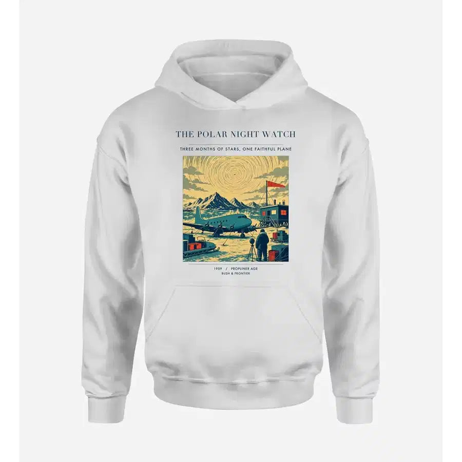 VINTAGE G4357 - The Polar Night Watch - Premium Hoodie design on white premium