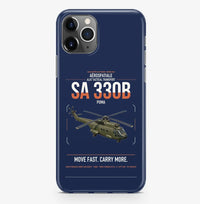 Thumbnail for Aérospatiale SA 330B Puma design on navy blue magsafe iphone case, for iPhone Pro Max