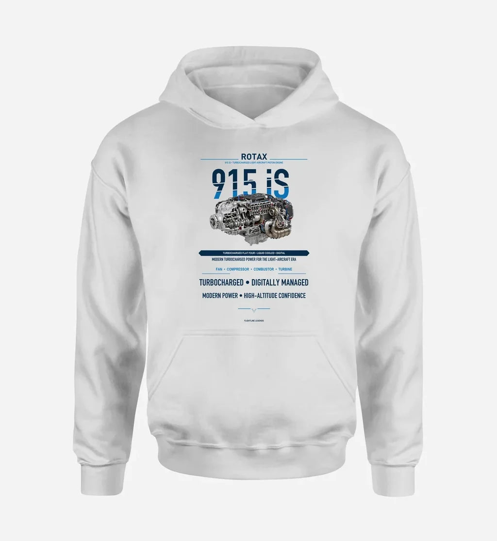 915 iS design on white hoodie single side