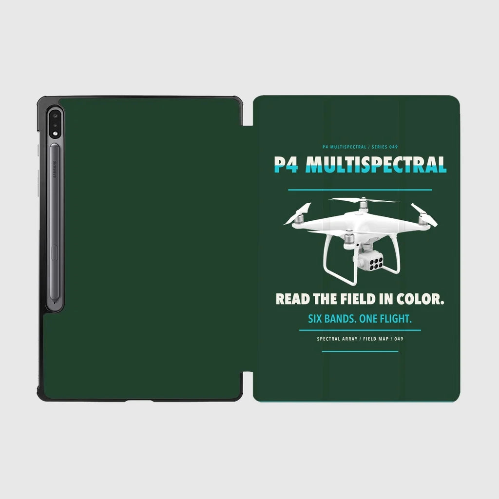 DJI P4 Multispectral design on dark green samsung tablet tablet case