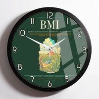 Thumbnail for Central Illinois Regional Airport (BMI) design on dark green framed wall clock